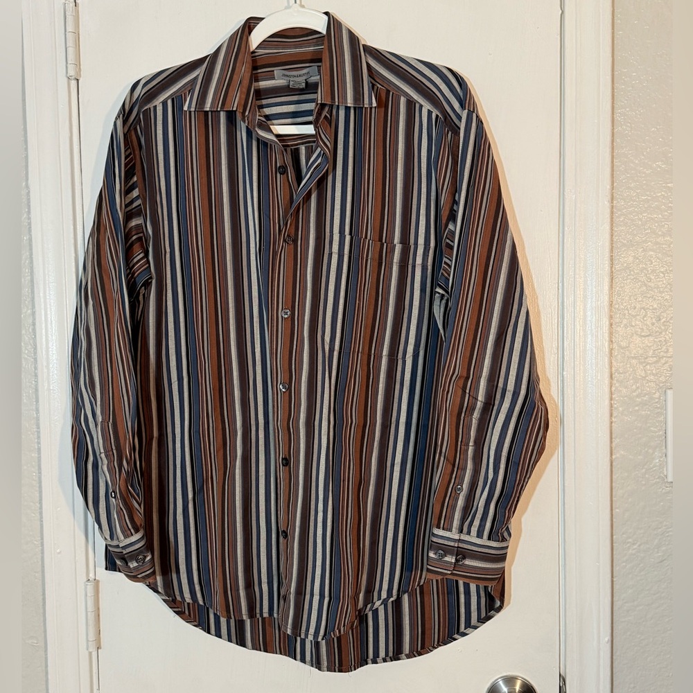 Johnston & Murphy Multicolor Striped Button Down Shirt Size S